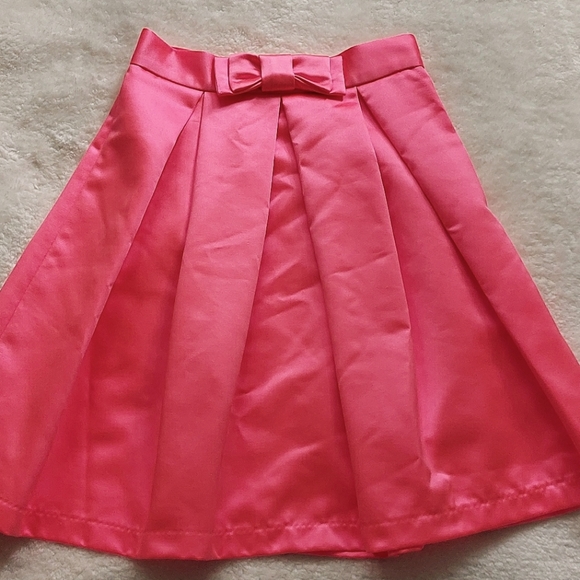 Neon Pink Satin Midi Skirt from Paris - Picture 1 of 2
